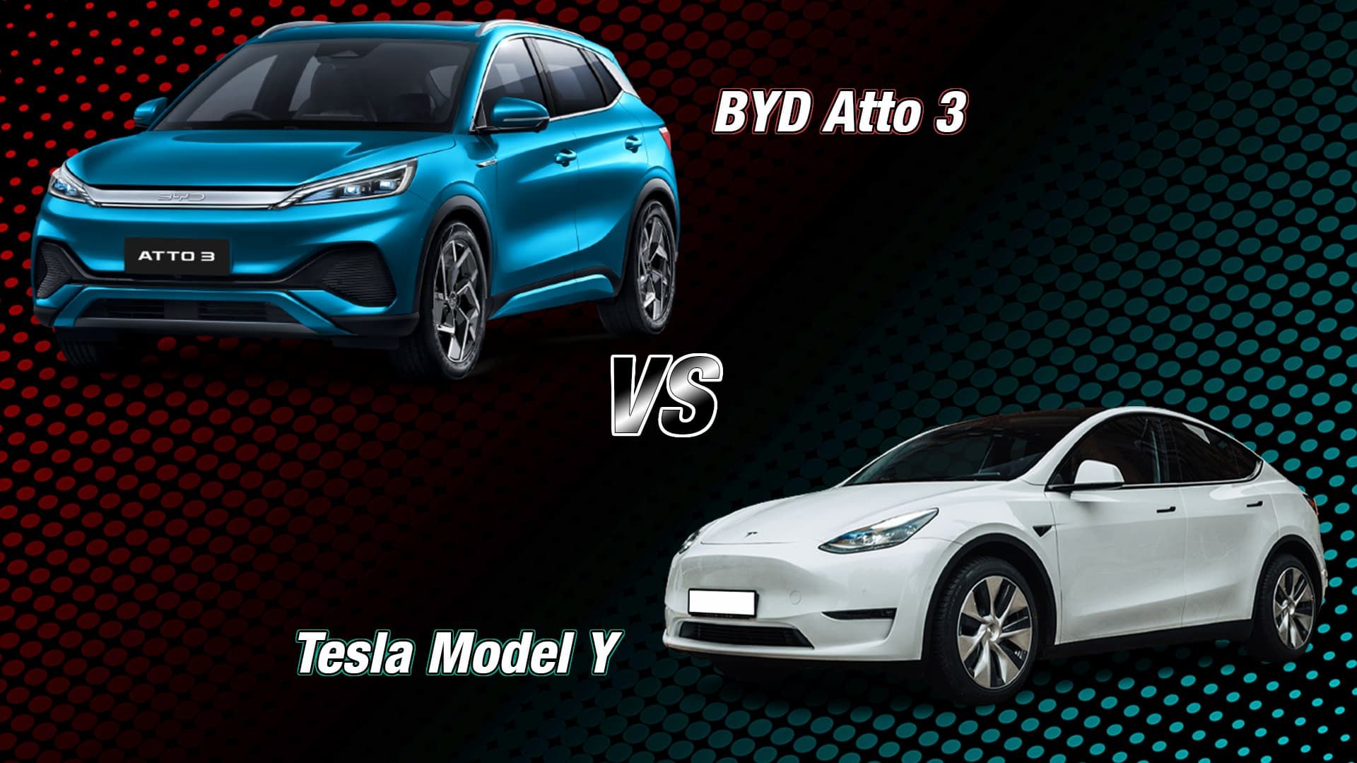 Comparison of BYD Atto 3 and Tesla Model Y Electric SUVs